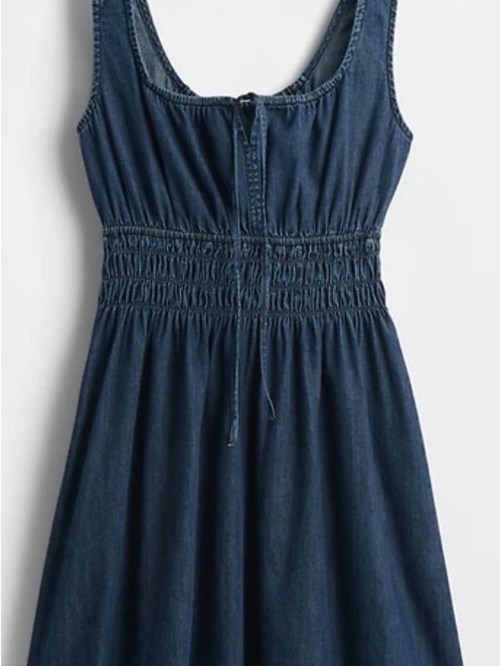 GAP Smocked Waist Denim Mini Dress - Picture 2 of 6